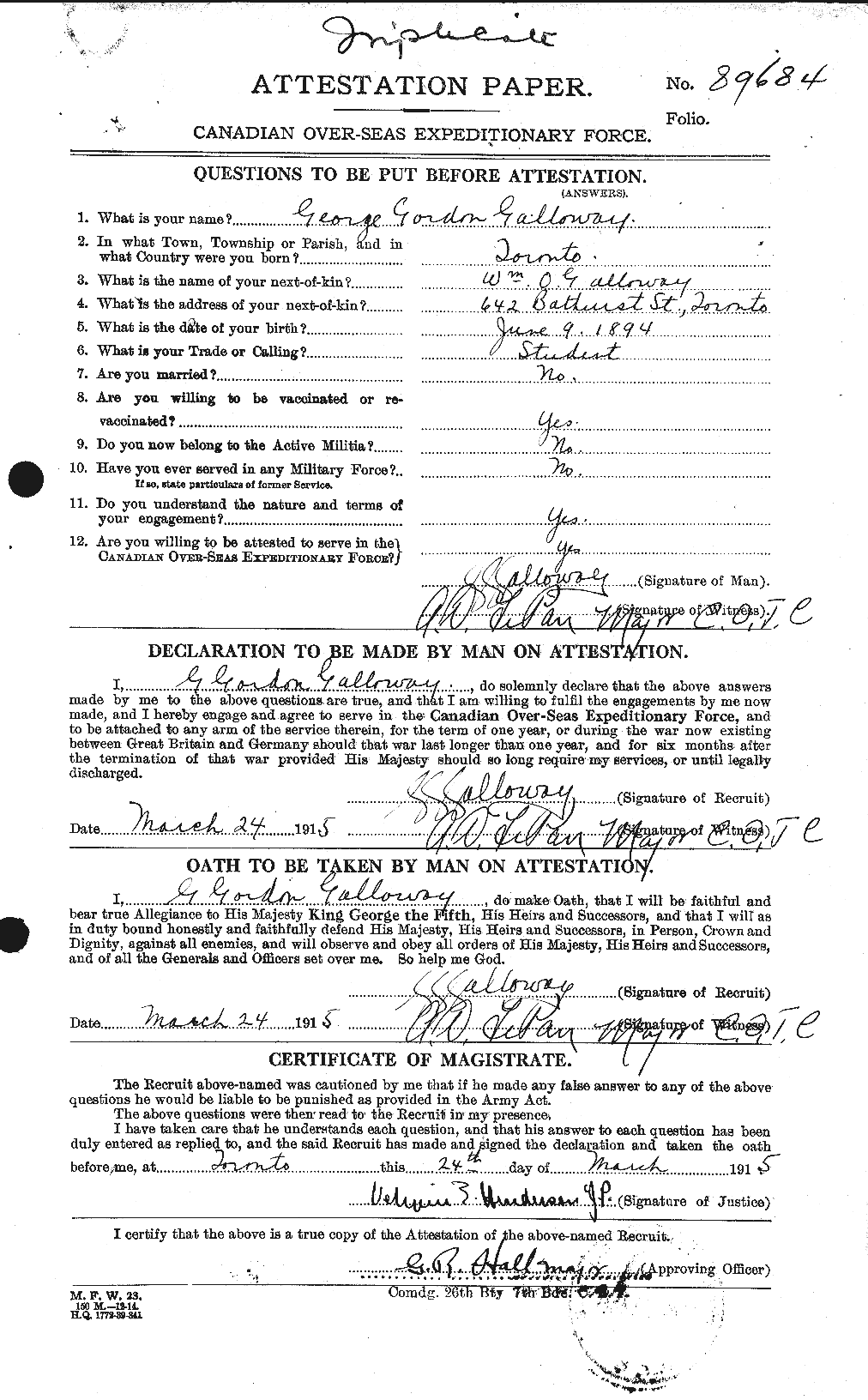 Personnel Records of the First World War - CEF 338773a
