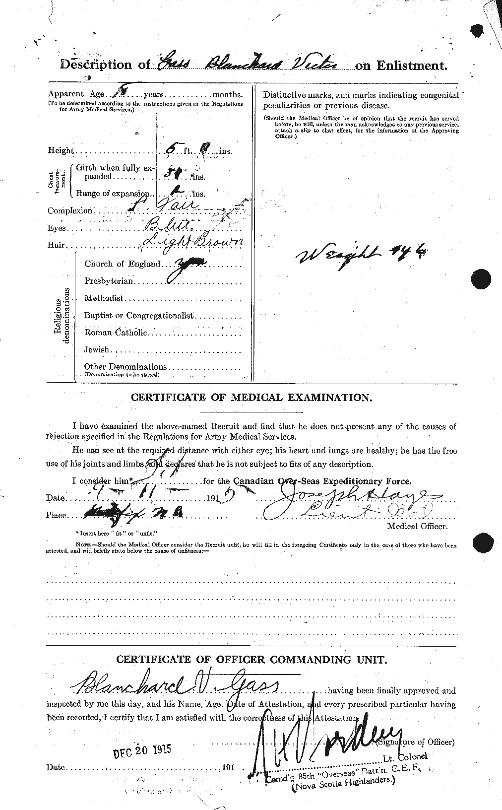 Personnel Records of the First World War - CEF 341599b