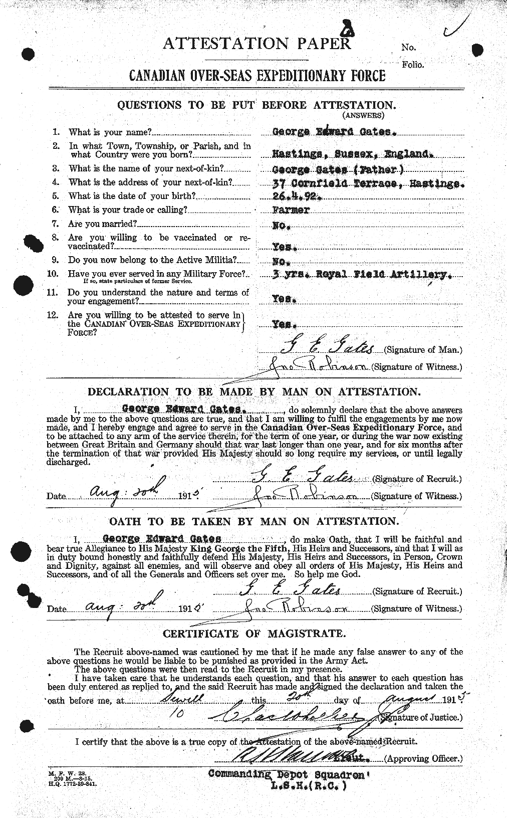 Personnel Records of the First World War - CEF 341746a
