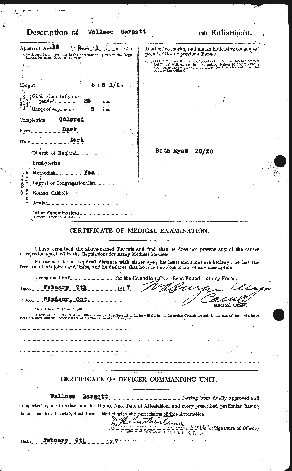 Dossiers du Personnel de la Première Guerre mondiale - CEC 341949b