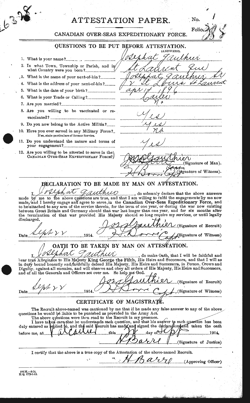 Personnel Records of the First World War - CEF 342357a