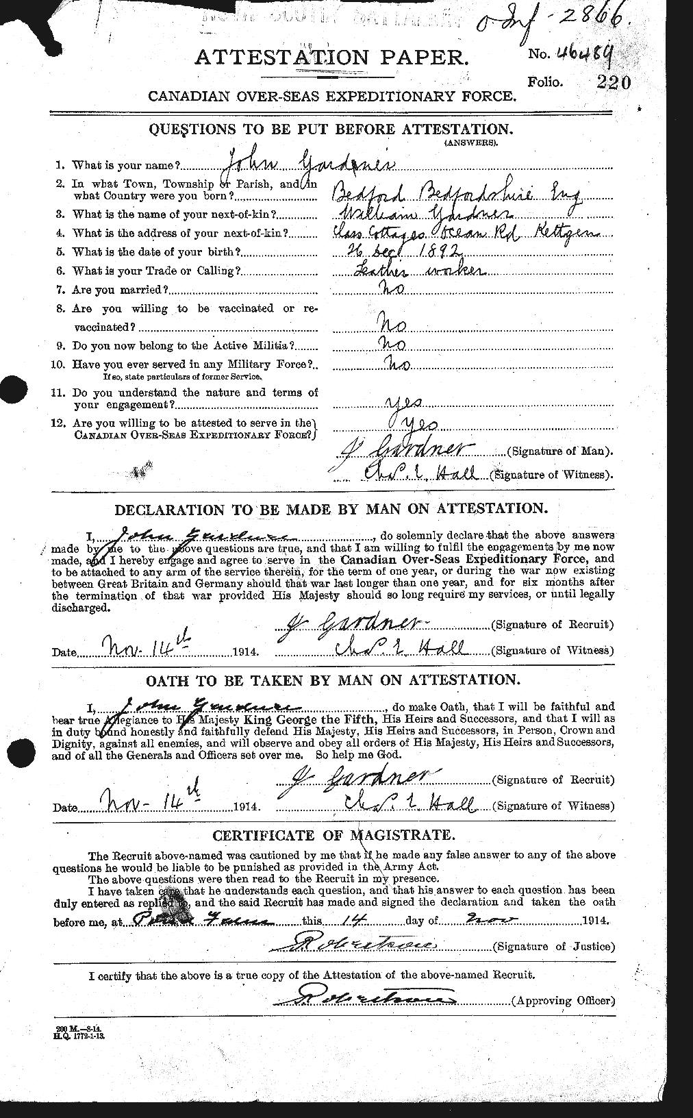 Personnel Records of the First World War - CEF 342447a