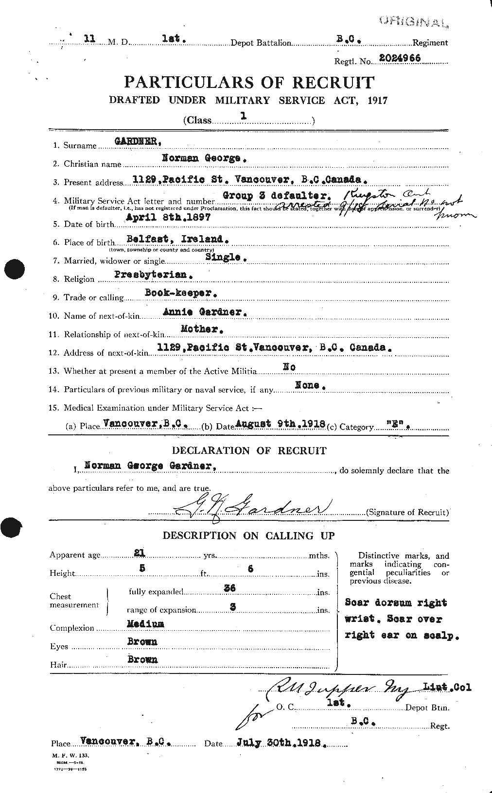 Personnel Records of the First World War - CEF 342487a