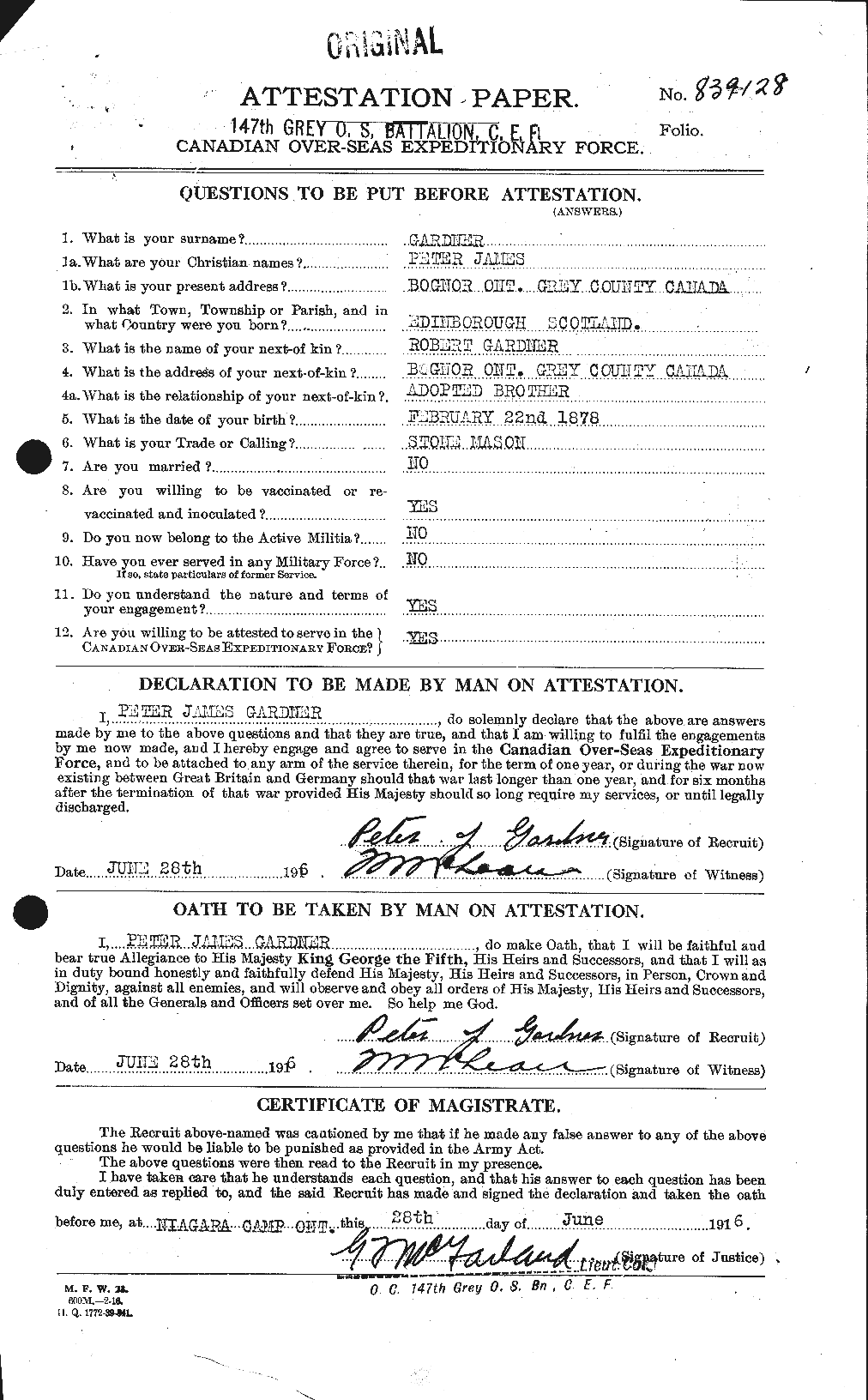 Personnel Records of the First World War - CEF 342497a