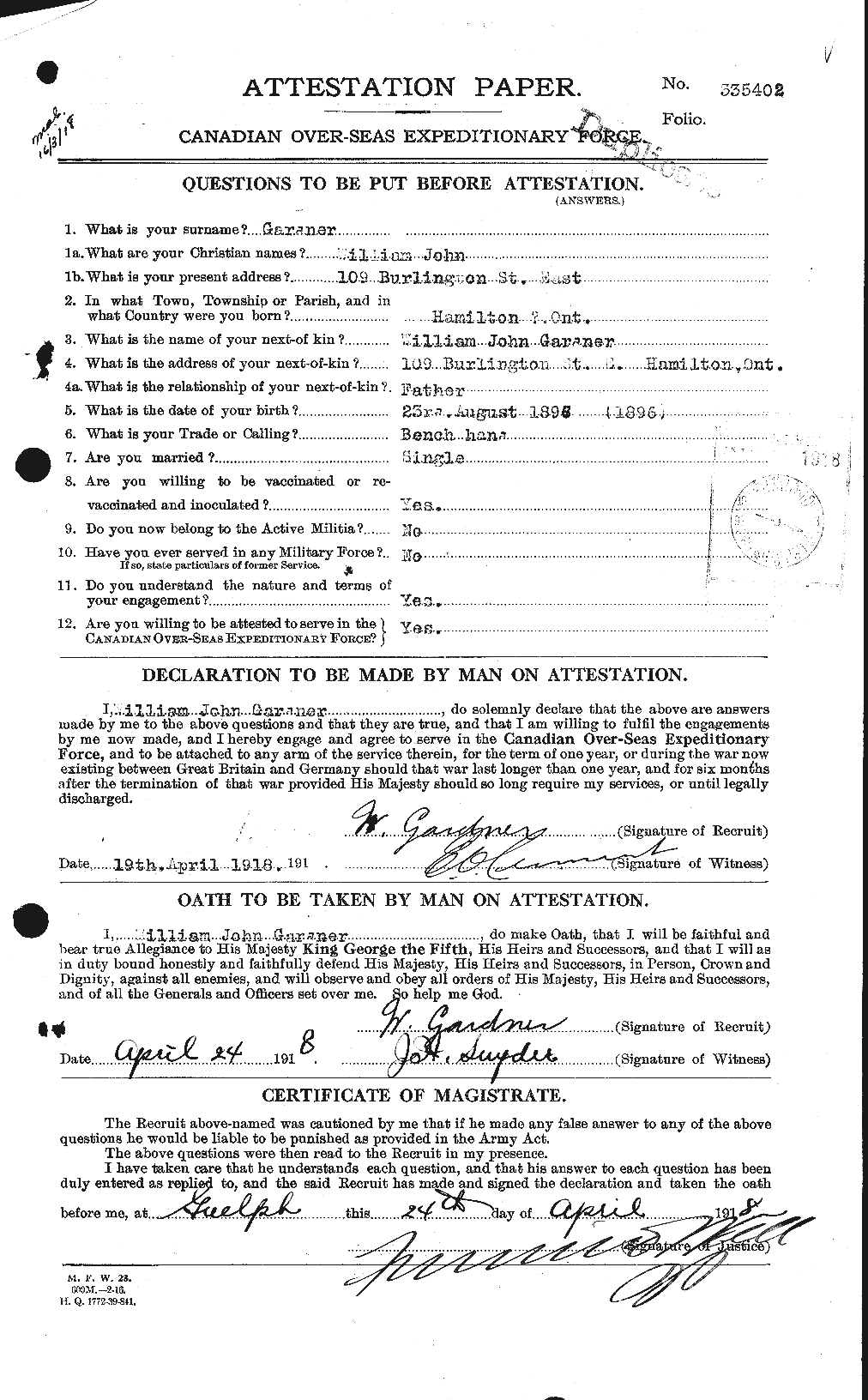 Personnel Records of the First World War - CEF 342571a