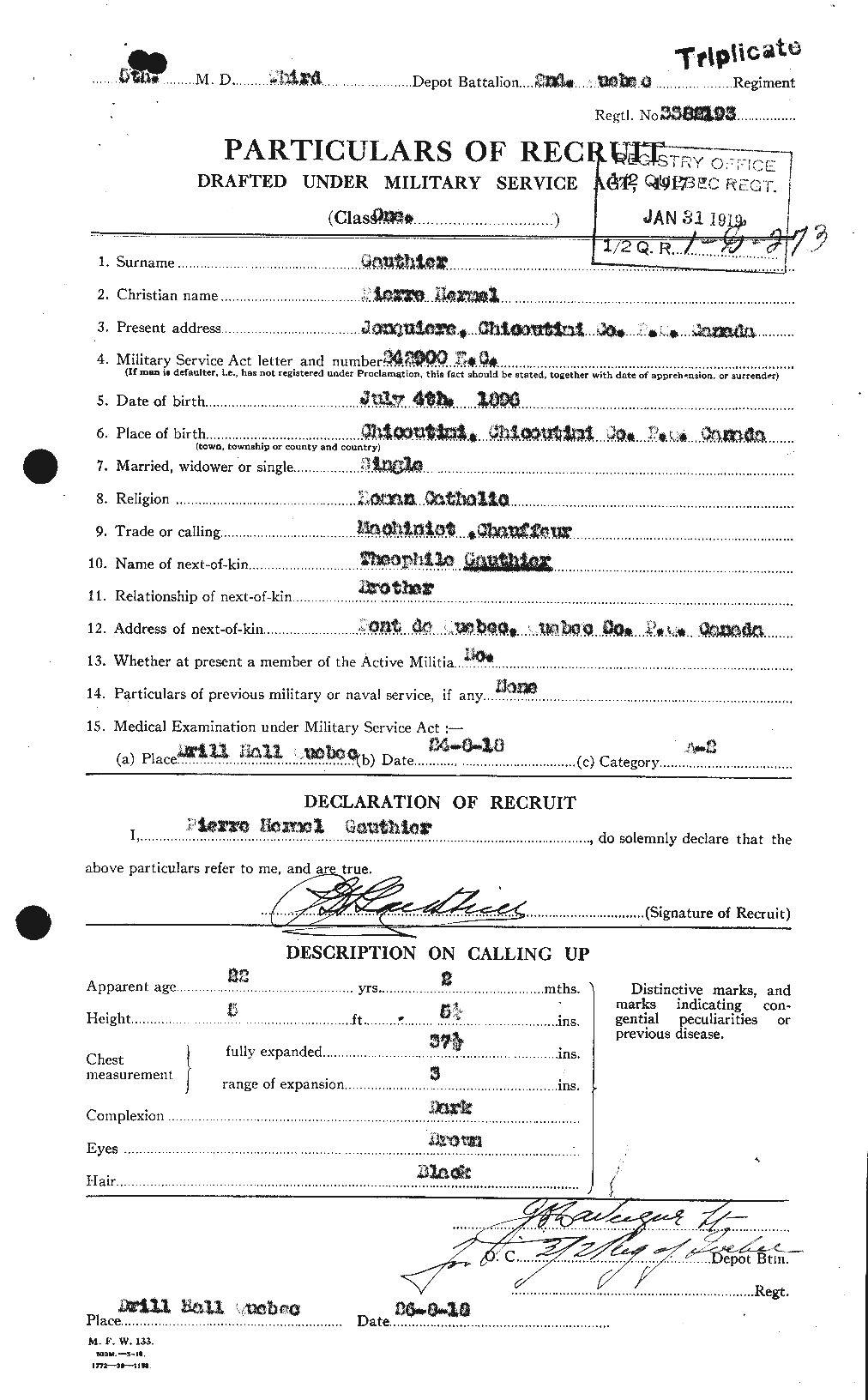 Personnel Records of the First World War - CEF 342985a