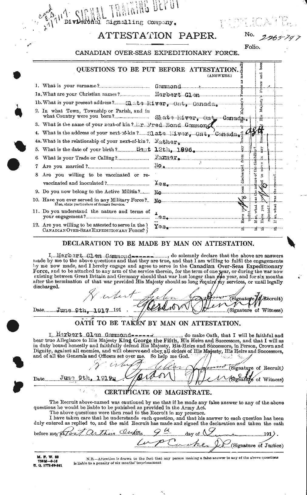 Personnel Records of the First World War - CEF 343090a