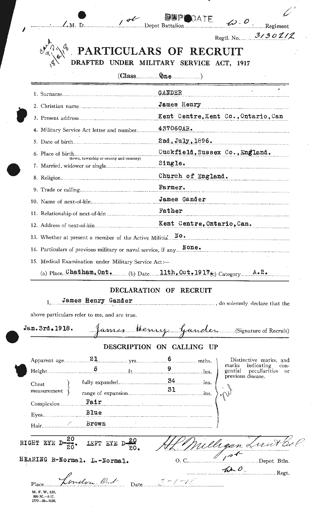 Personnel Records of the First World War - CEF 343119a