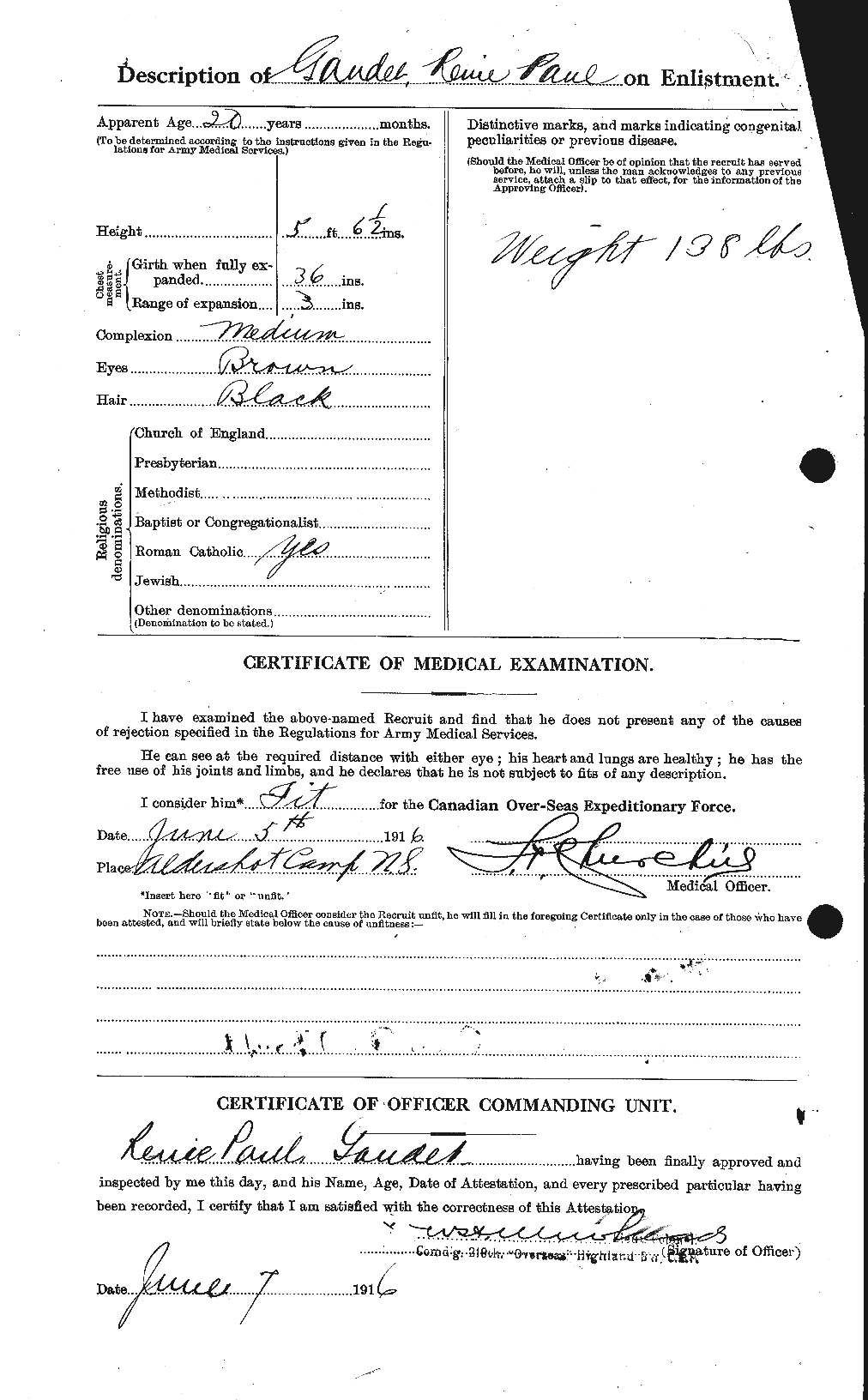 Personnel Records of the First World War - CEF 343120b