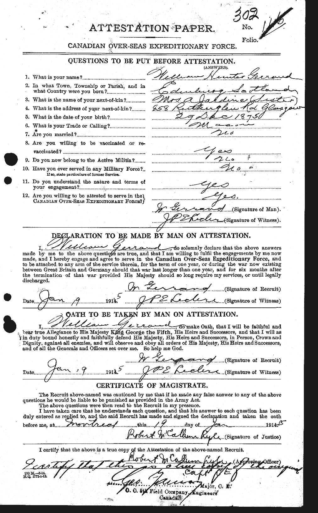 Personnel Records of the First World War - CEF 344233a