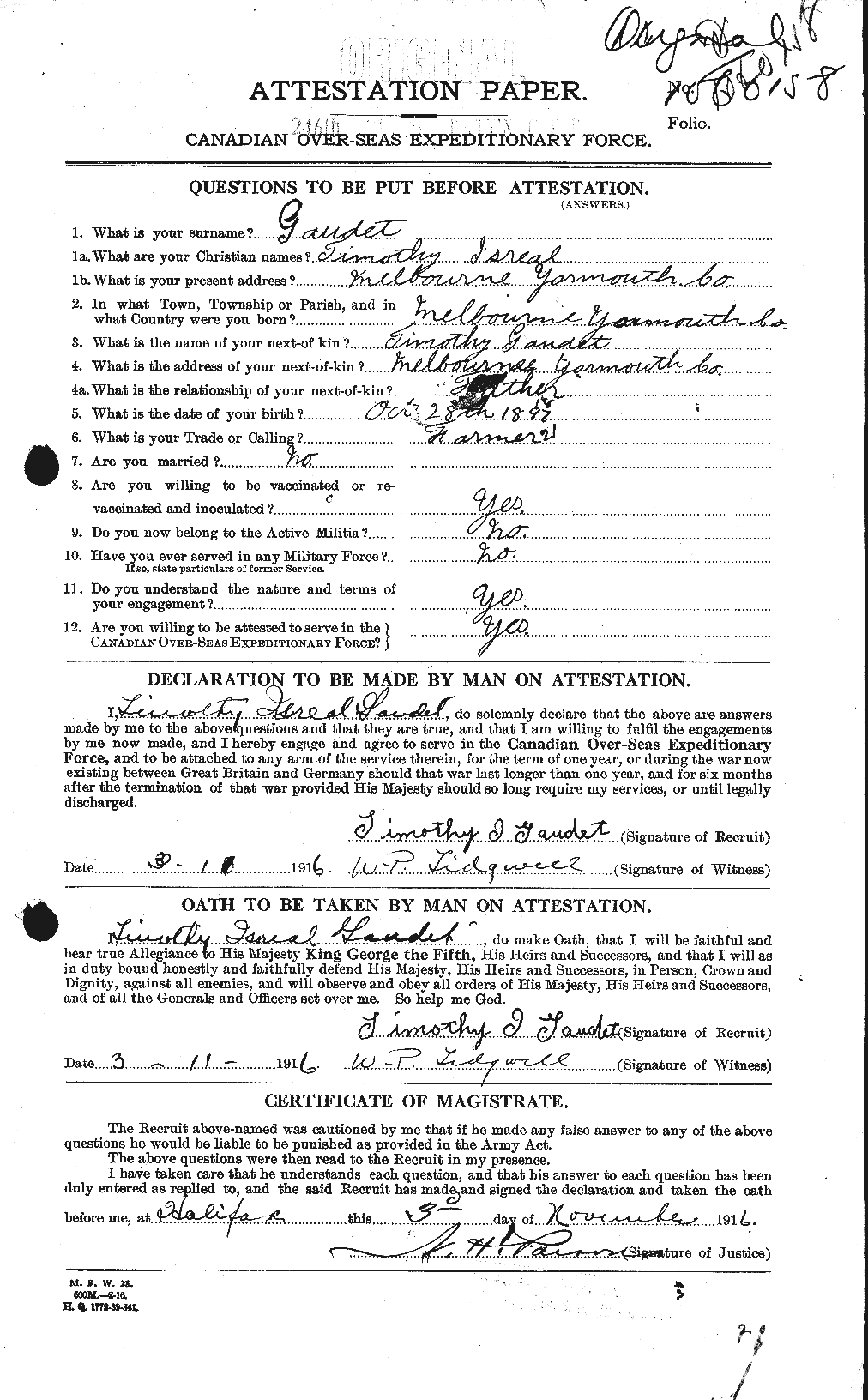 Personnel Records of the First World War - CEF 344525a