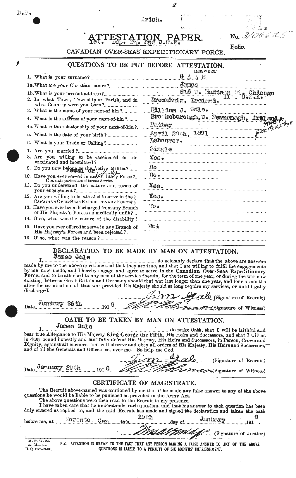 Personnel Records of the First World War - CEF 345379a