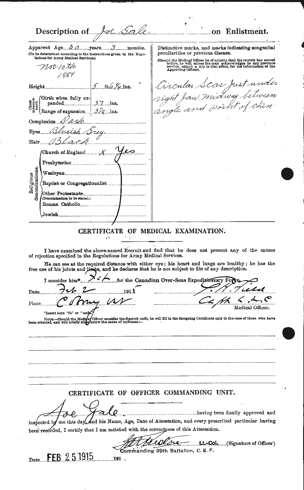 Personnel Records of the First World War - CEF 345381b