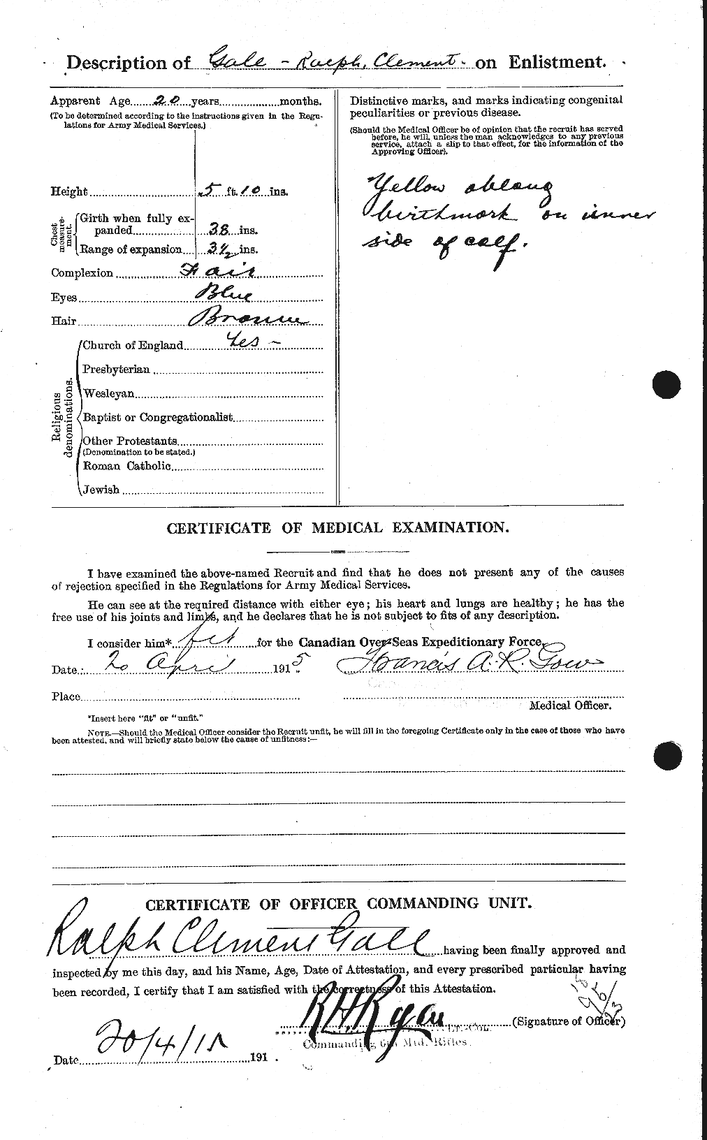 Personnel Records of the First World War - CEF 345405b