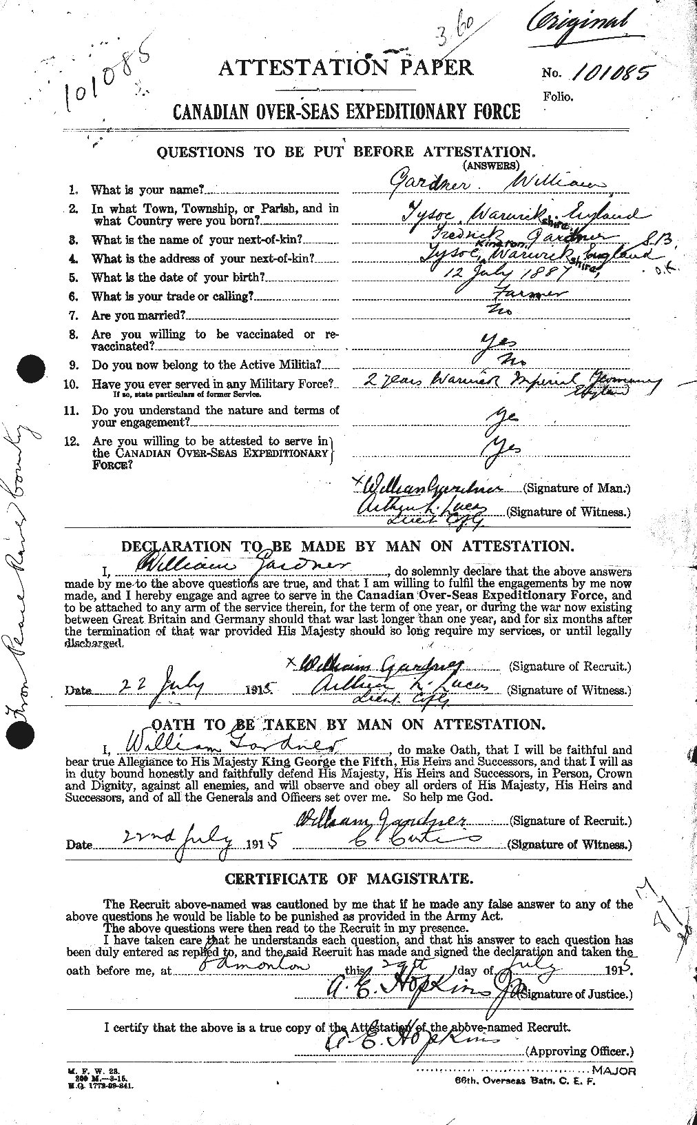 Personnel Records of the First World War - CEF 345849a