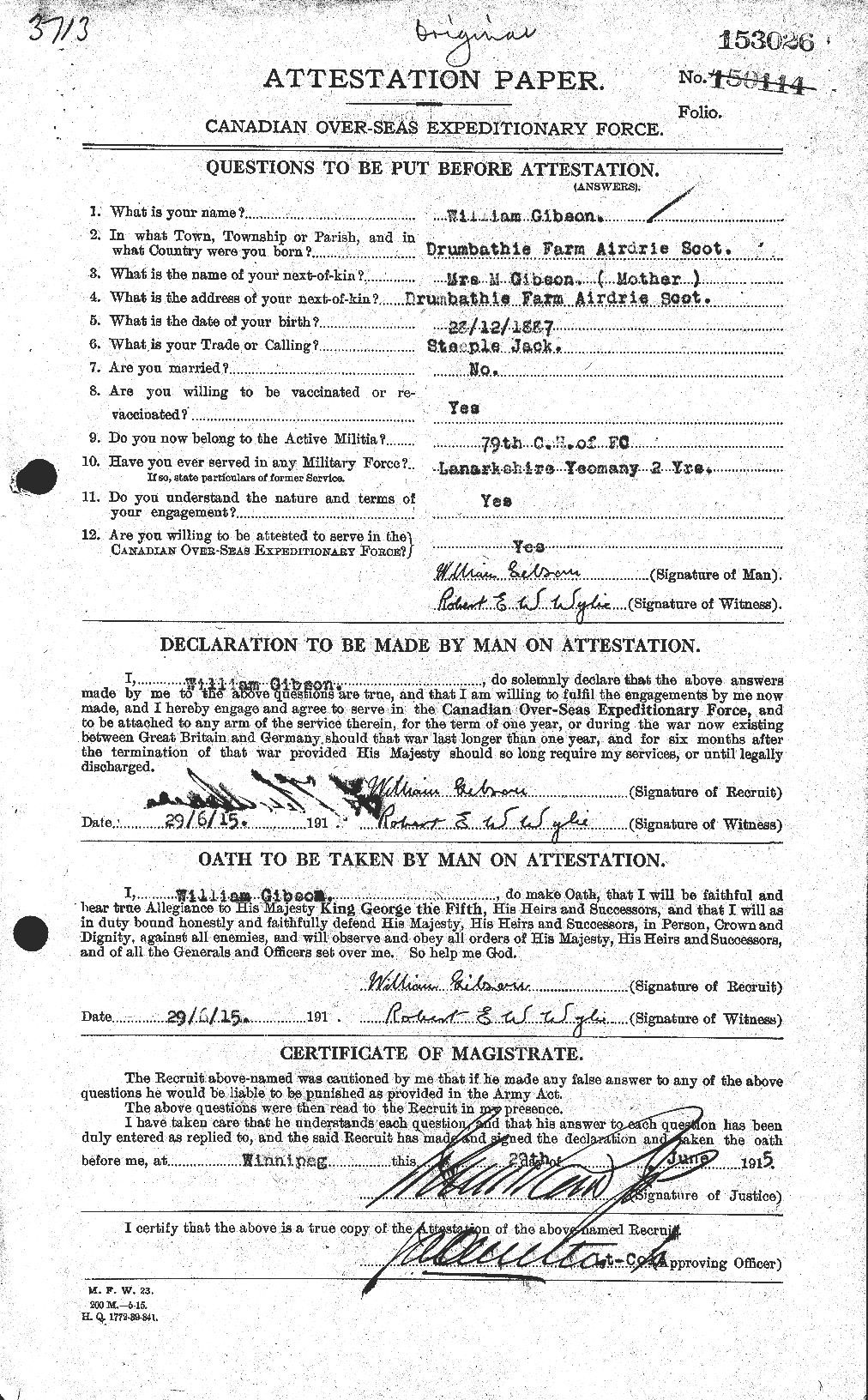 Personnel Records of the First World War - CEF 345900a