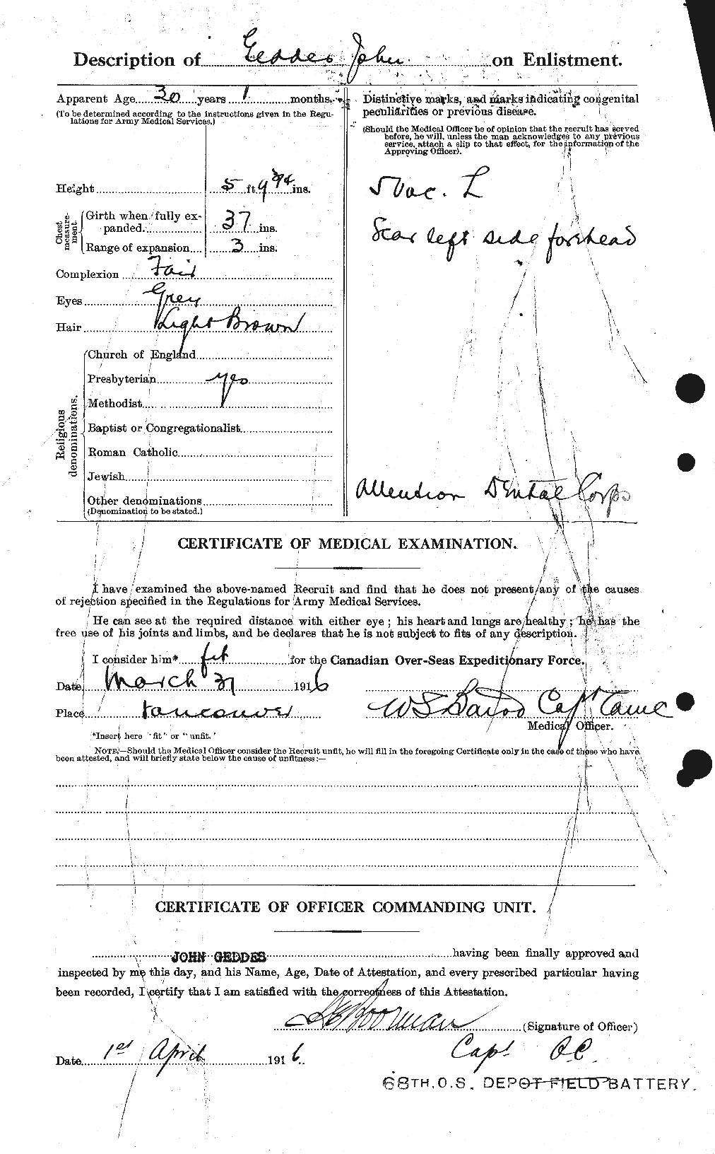 Personnel Records of the First World War - CEF 346284b