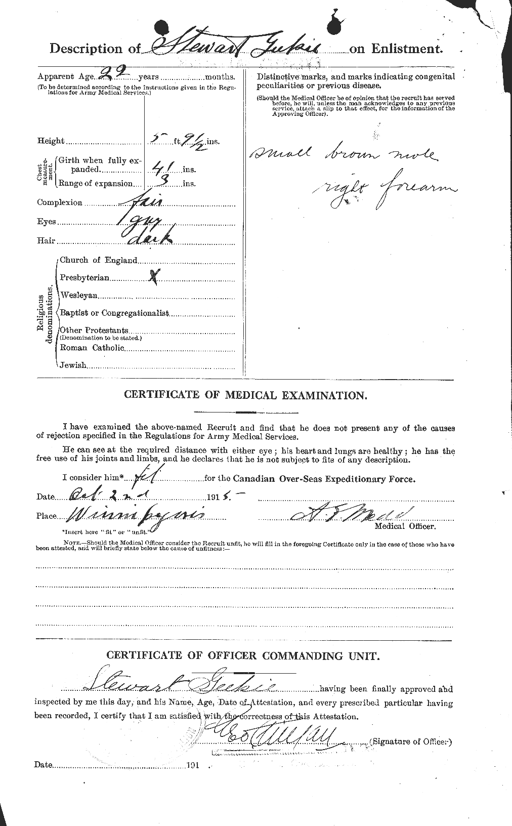 Dossiers du Personnel de la Première Guerre mondiale - CEC 347331b