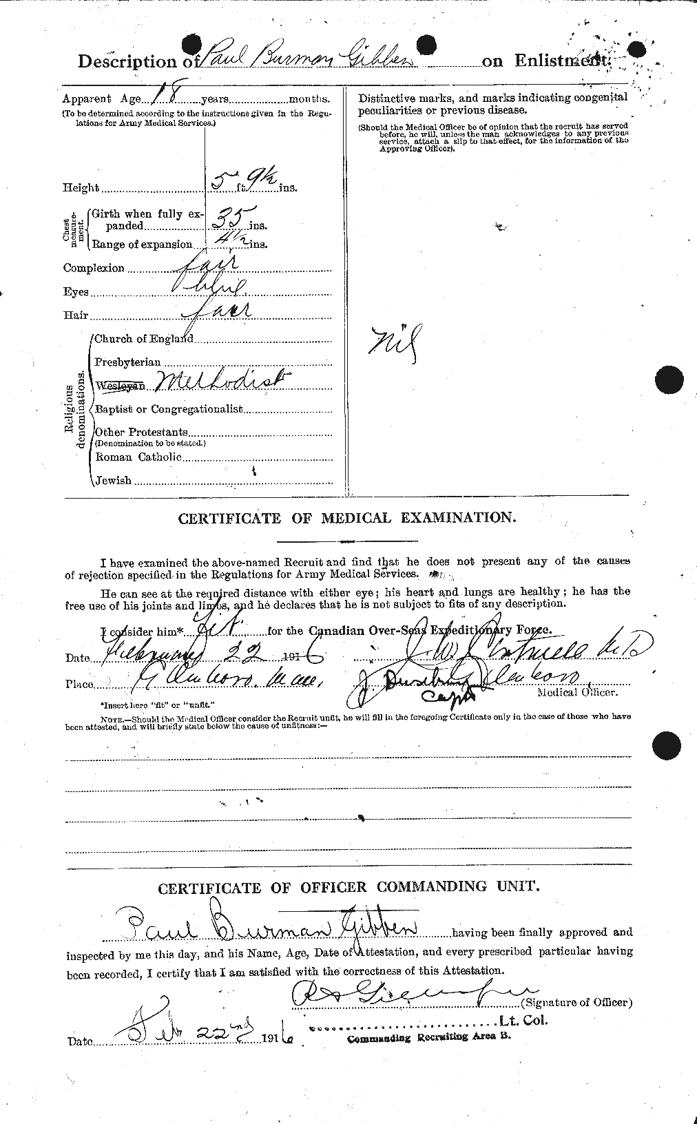 Dossiers du Personnel de la Première Guerre mondiale - CEC 347898b
