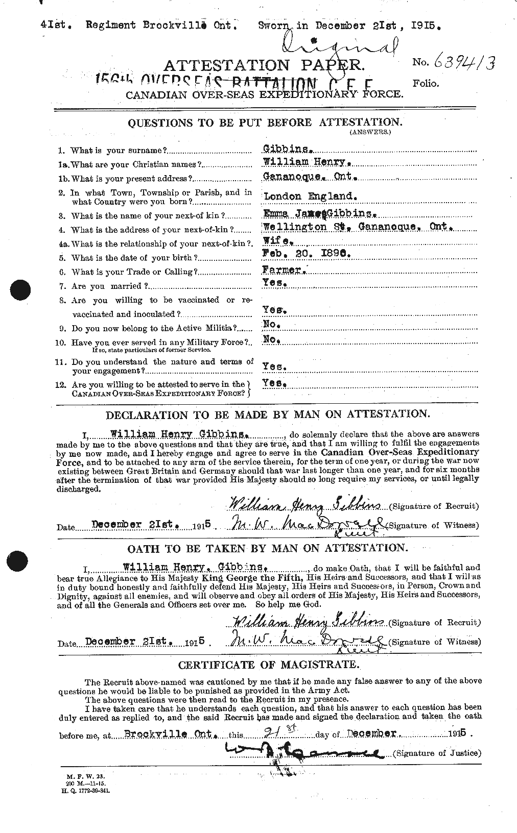 Personnel Records of the First World War - CEF 347935a