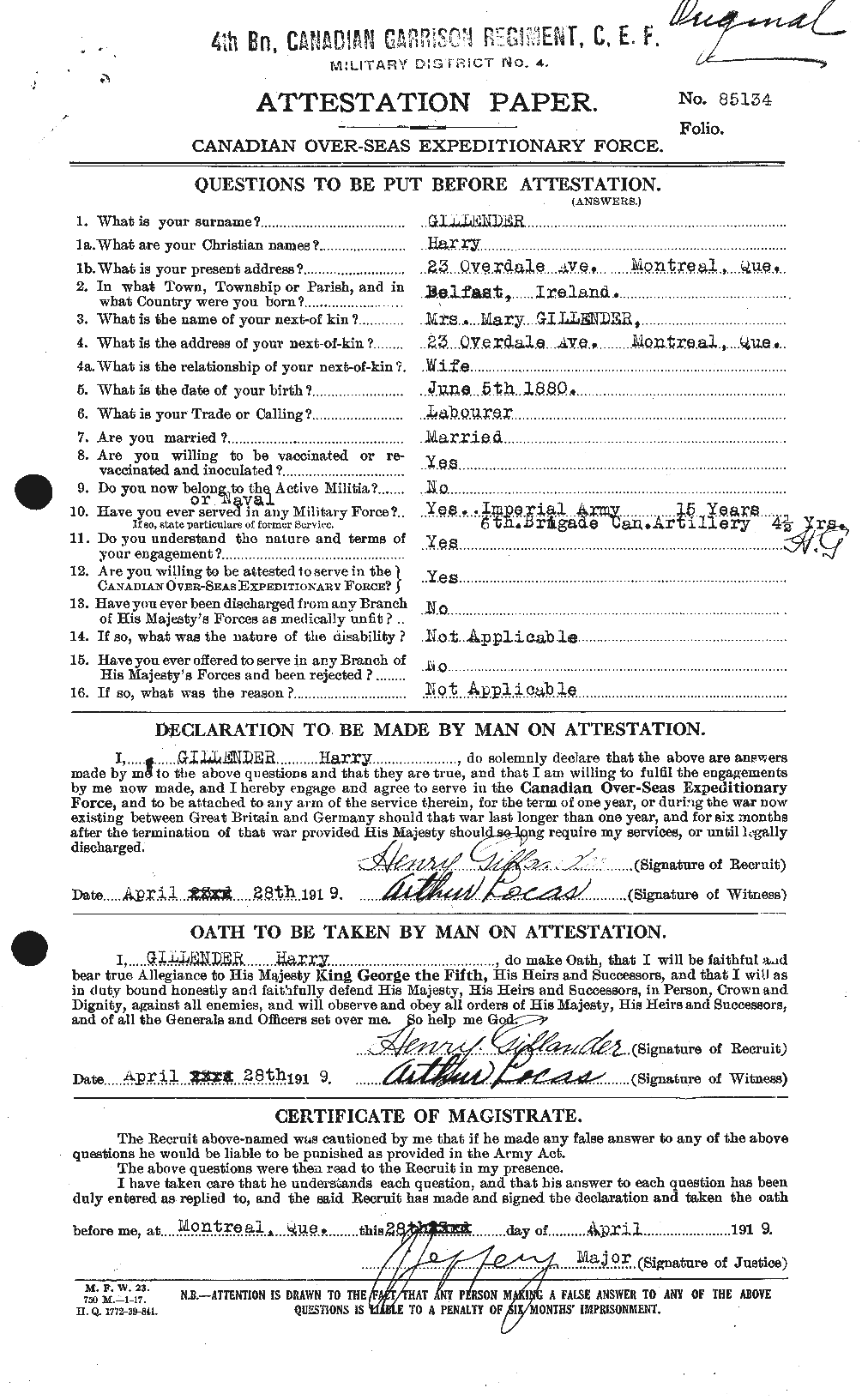 Personnel Records of the First World War - CEF 348675a