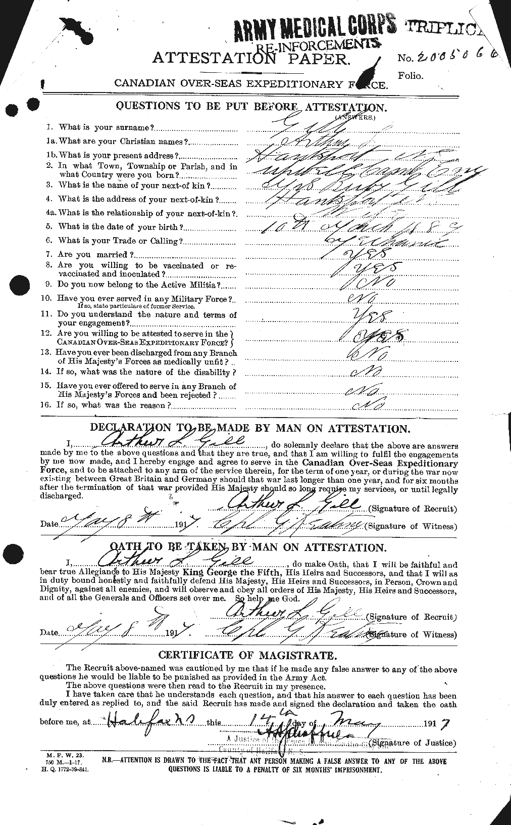 Personnel Records of the First World War - CEF 349276a