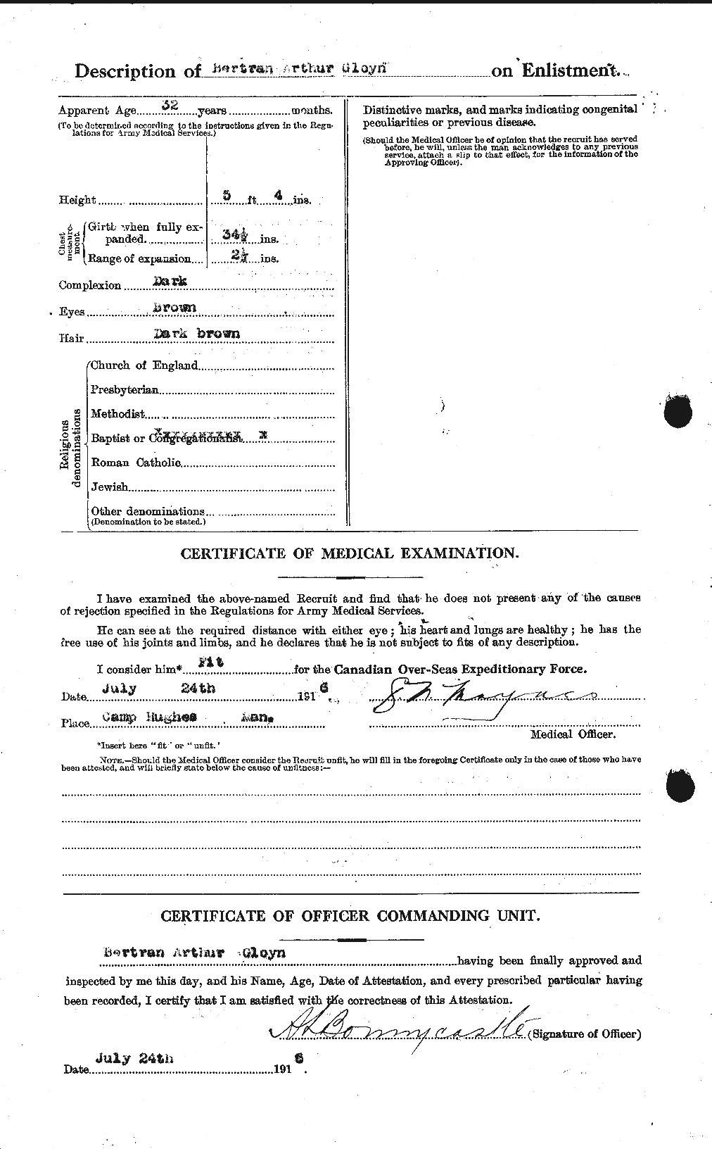 Personnel Records of the First World War - CEF 350747b
