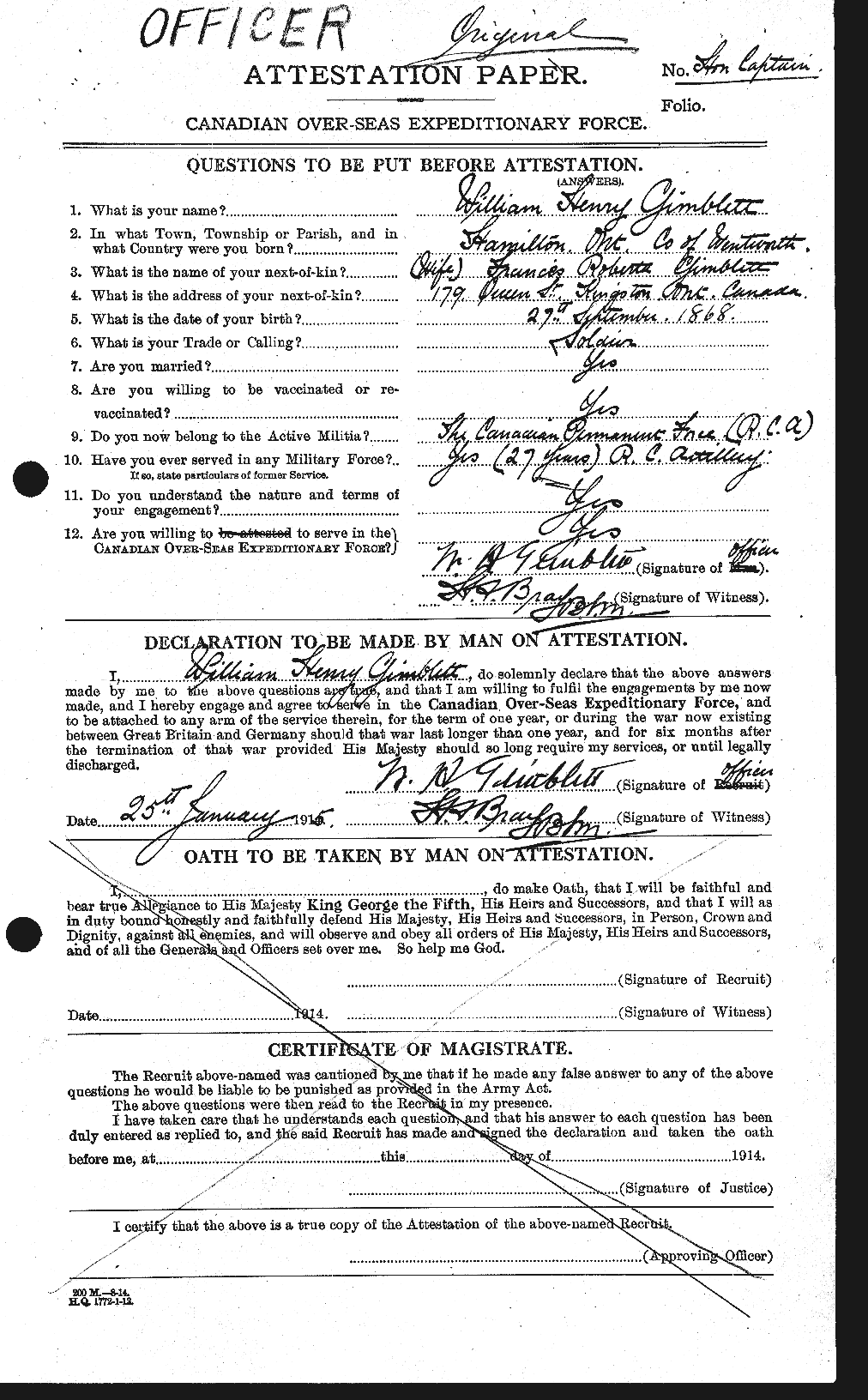 Personnel Records of the First World War - CEF 351156a