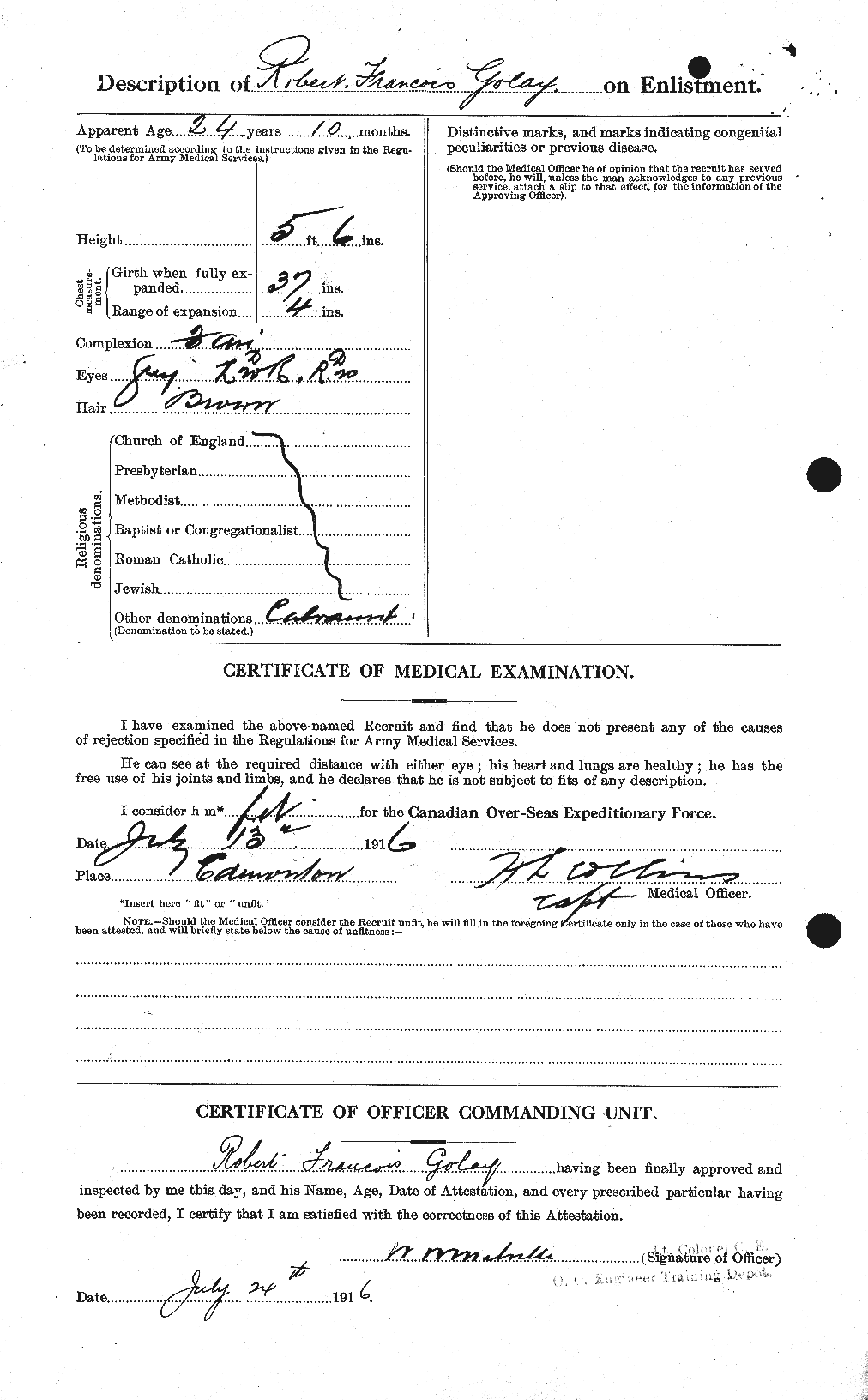 Personnel Records of the First World War - CEF 352167b