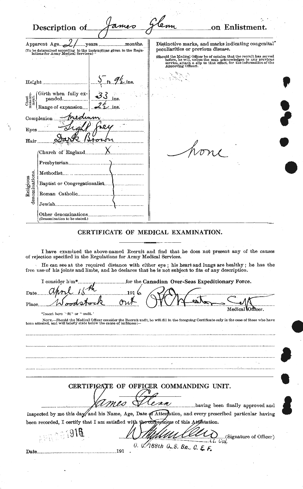 Personnel Records of the First World War - CEF 352952b