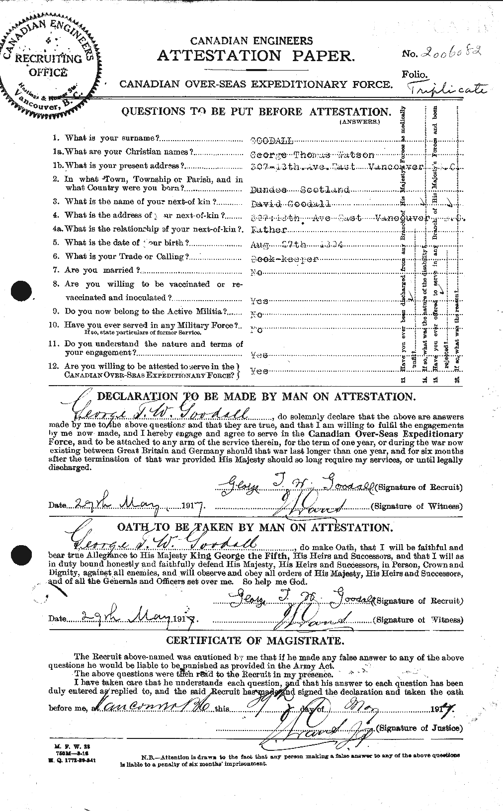 Personnel Records of the First World War - CEF 353247a