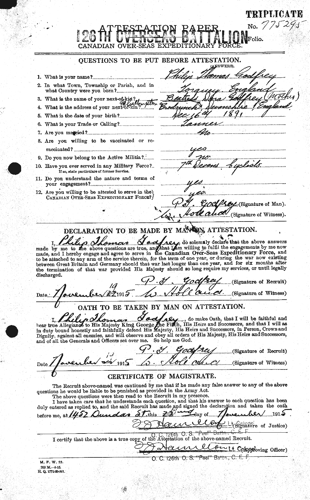 Personnel Records of the First World War - CEF 353538a
