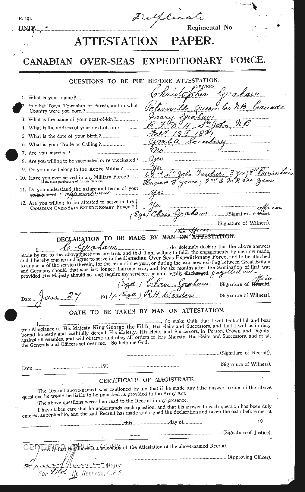 Personnel Records of the First World War - CEF 353791a