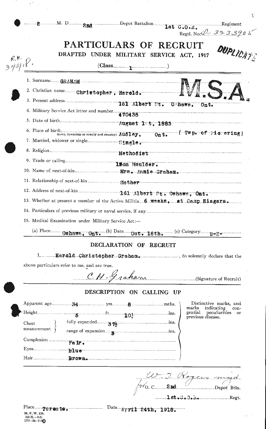 Personnel Records of the First World War - CEF 353793a