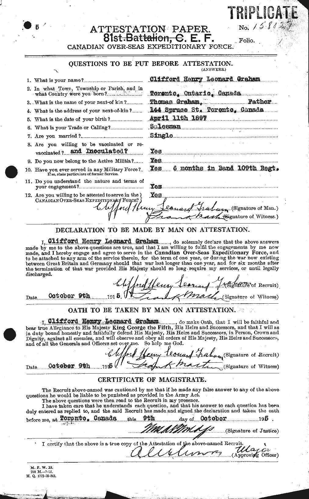 Personnel Records of the First World War - CEF 353798a