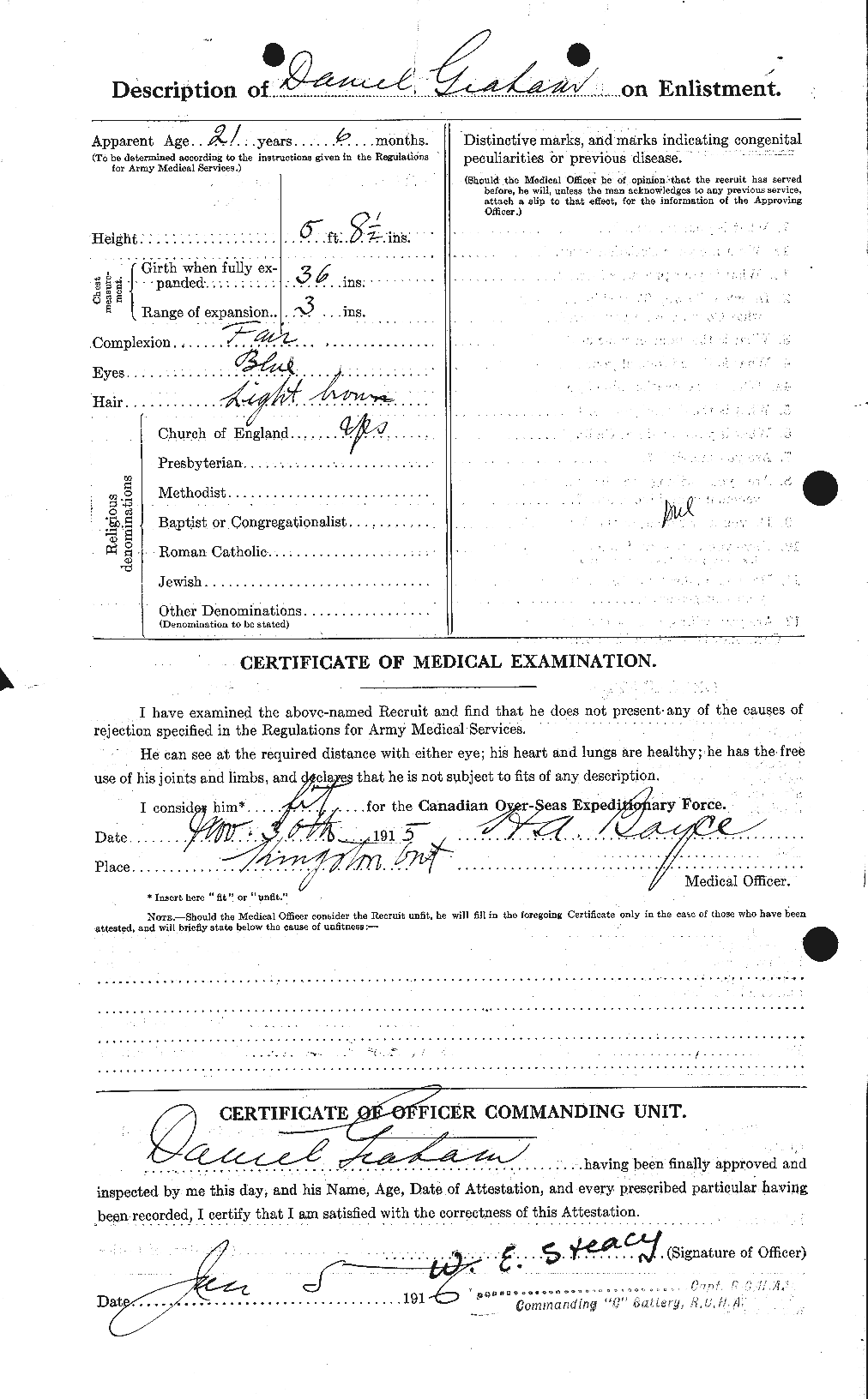 Personnel Records of the First World War - CEF 353809b