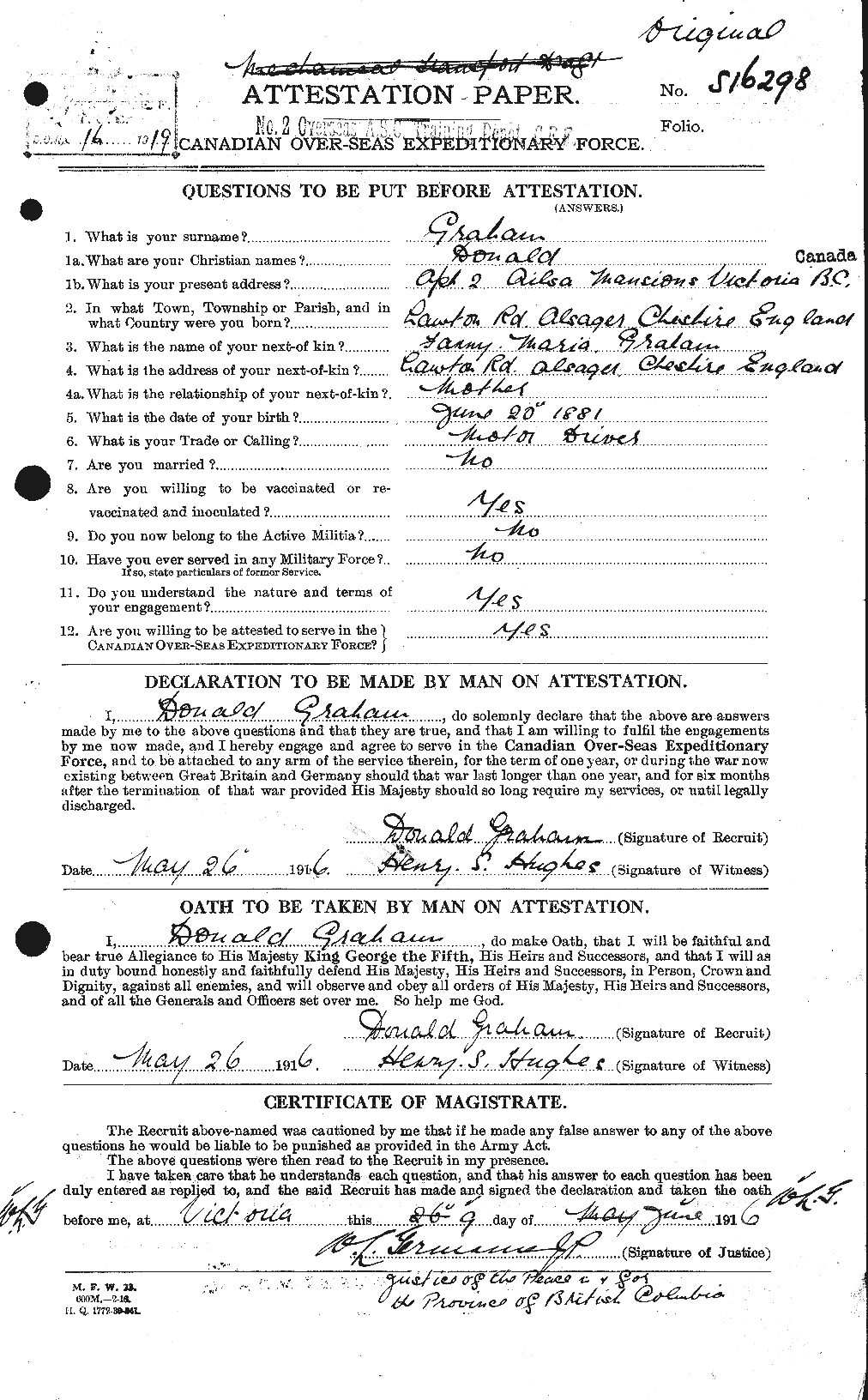 Personnel Records of the First World War - CEF 353837a