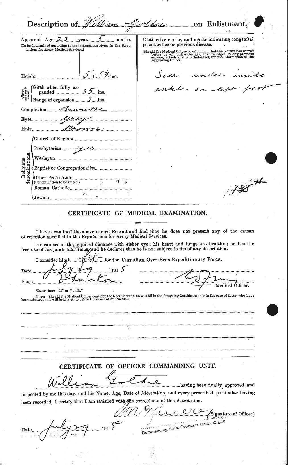 Personnel Records of the First World War - CEF 353952b
