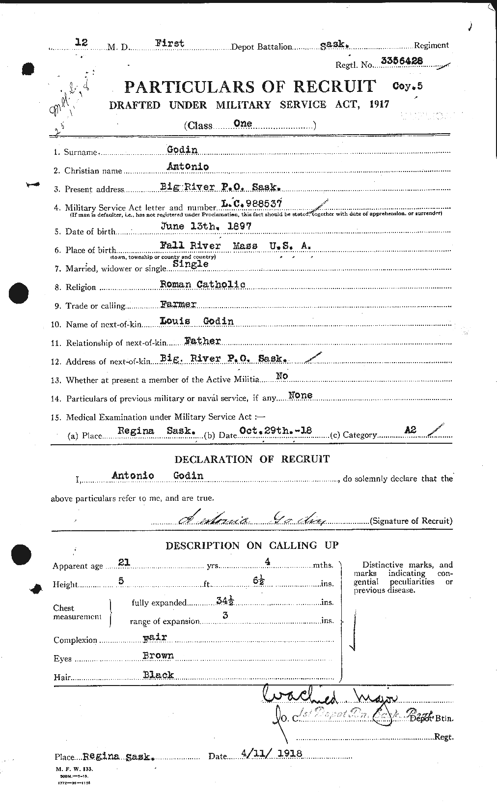 Personnel Records of the First World War - CEF 354494a