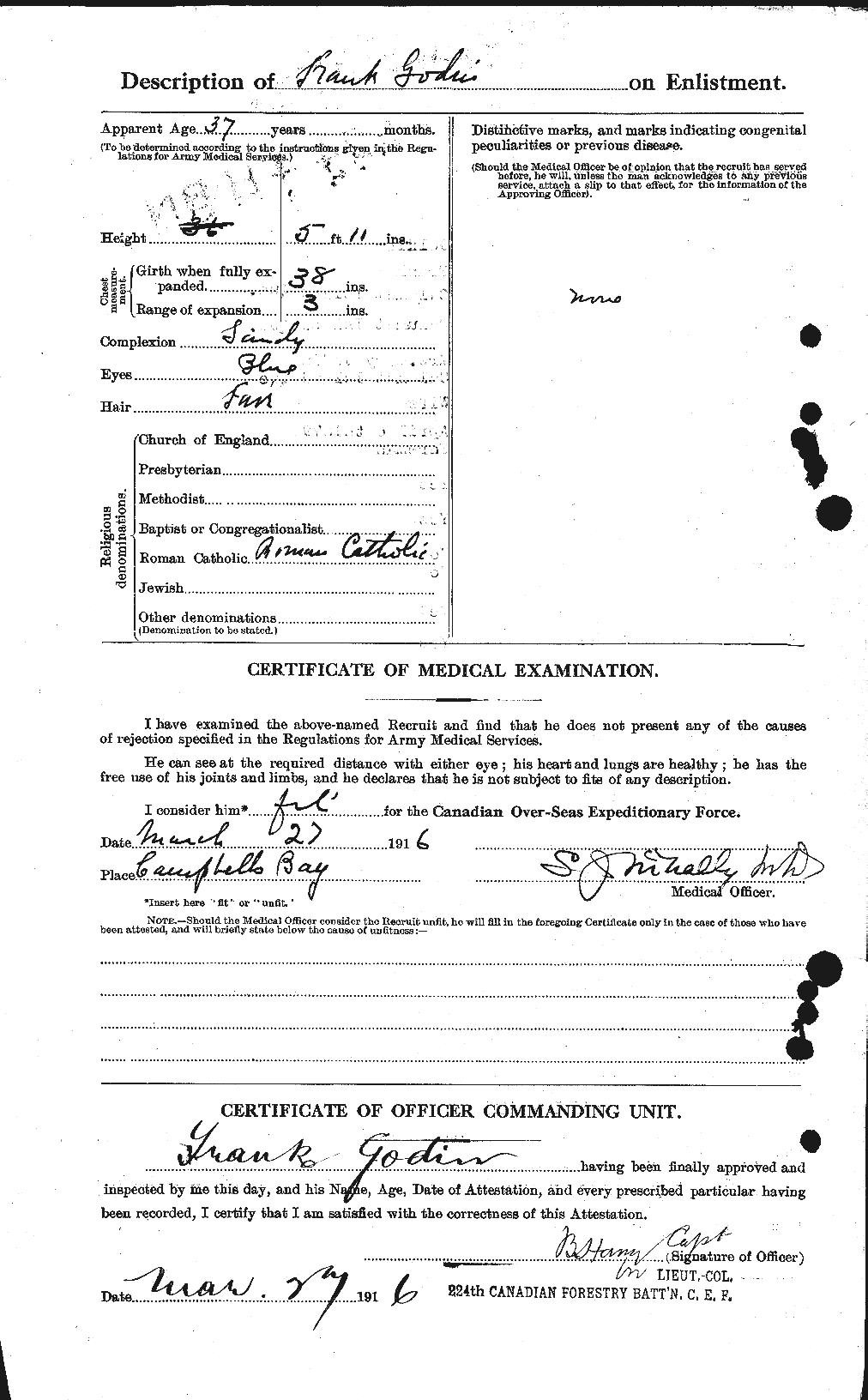 Personnel Records of the First World War - CEF 354518b