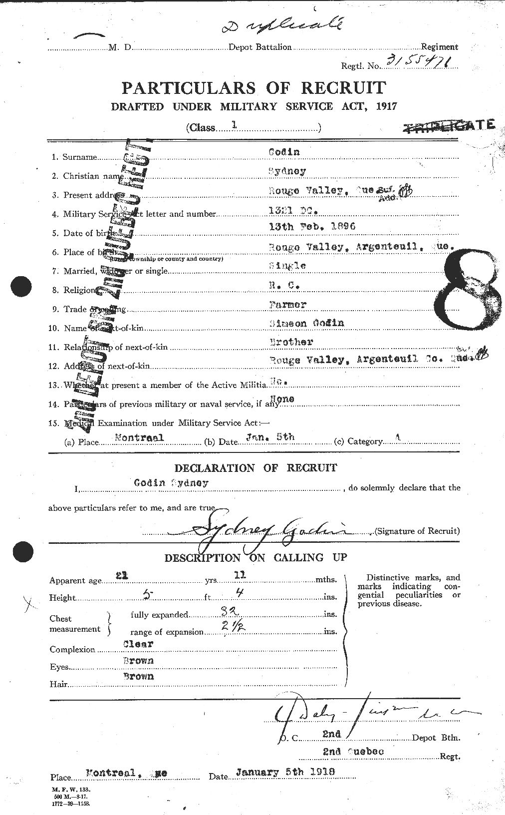 Personnel Records of the First World War - CEF 354576a