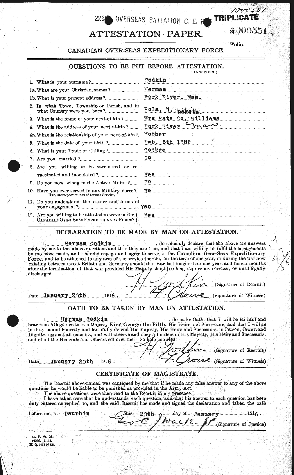 Personnel Records of the First World War - CEF 354590a