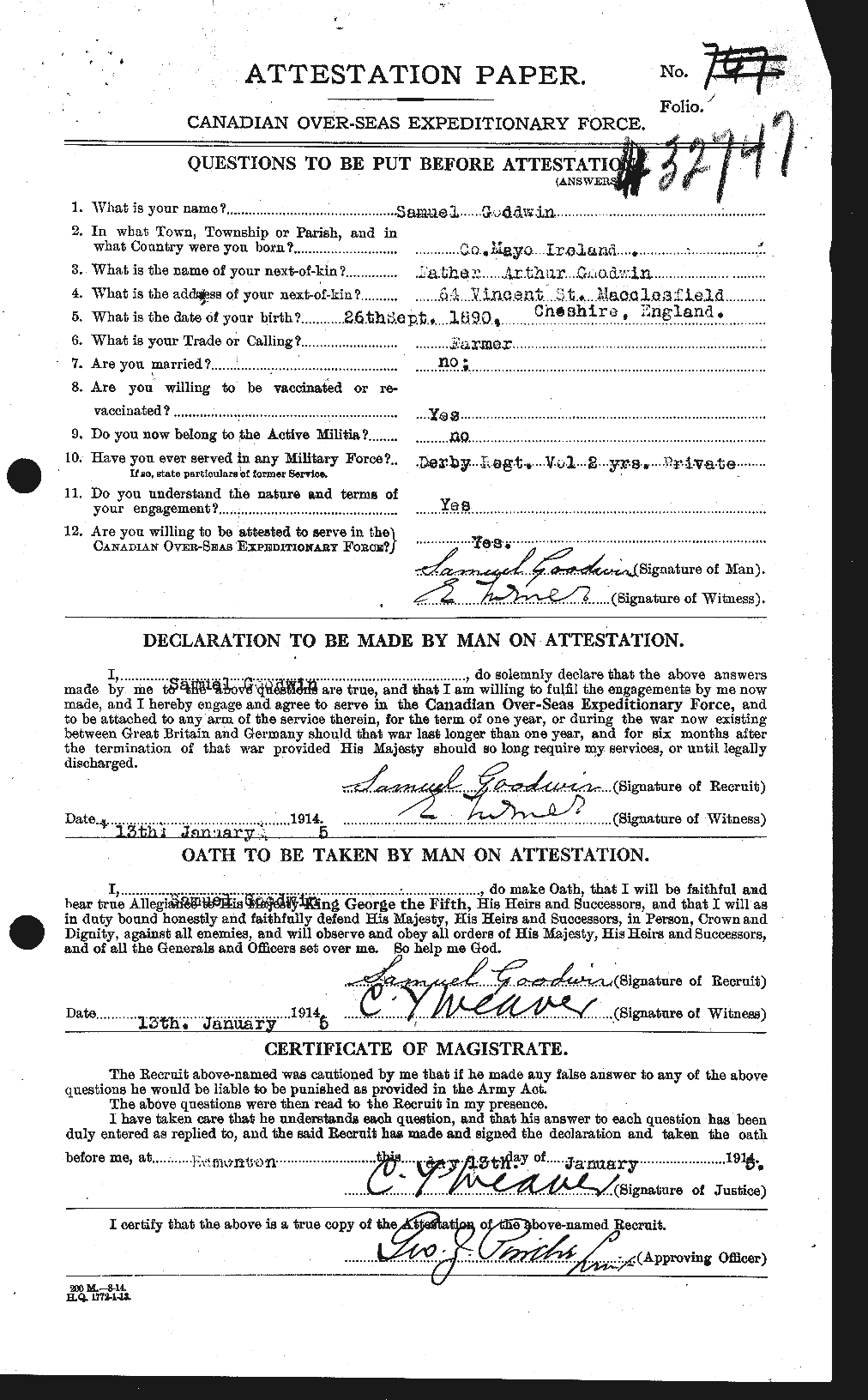 Personnel Records of the First World War - CEF 355241a
