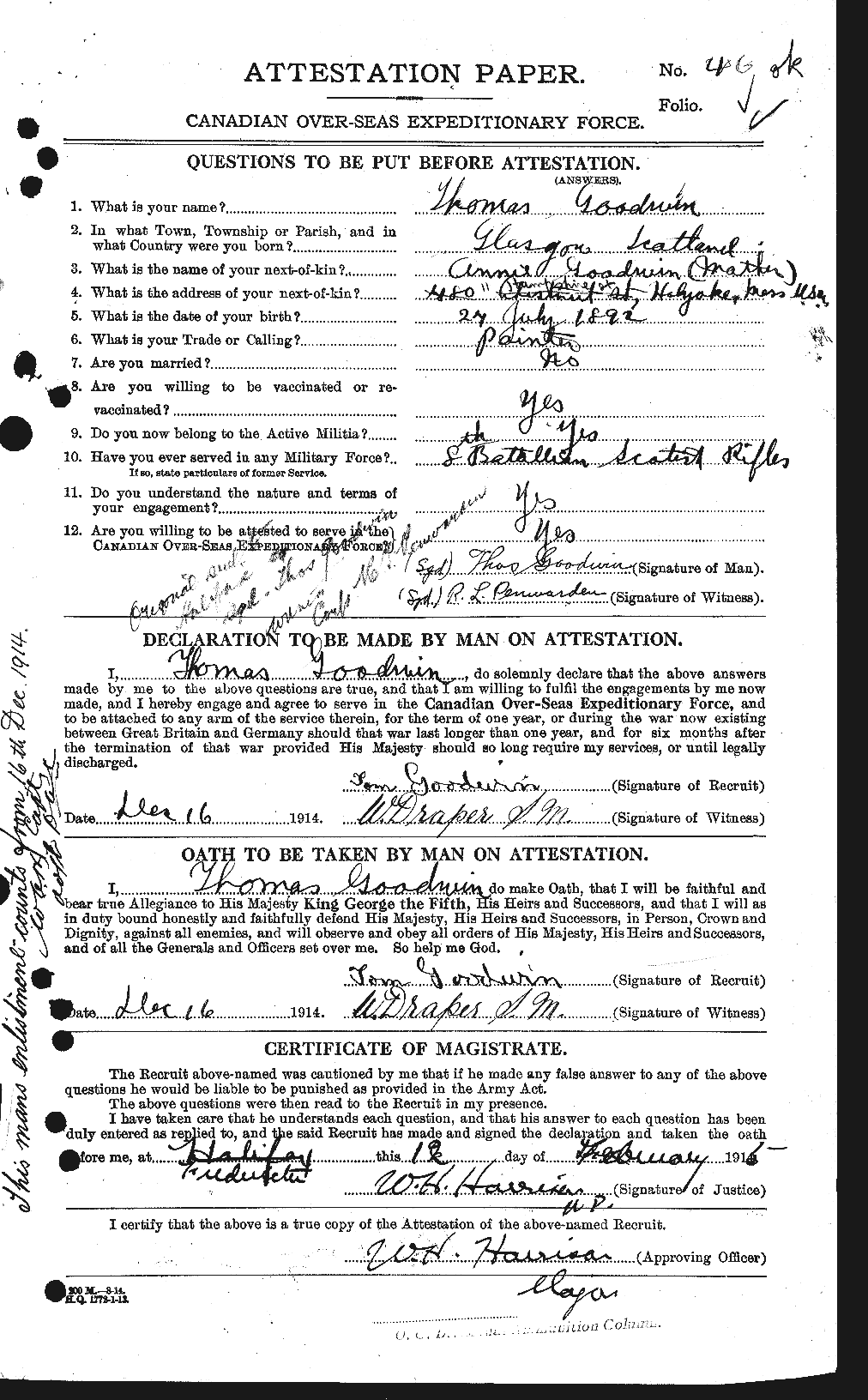 Personnel Records of the First World War - CEF 355248a