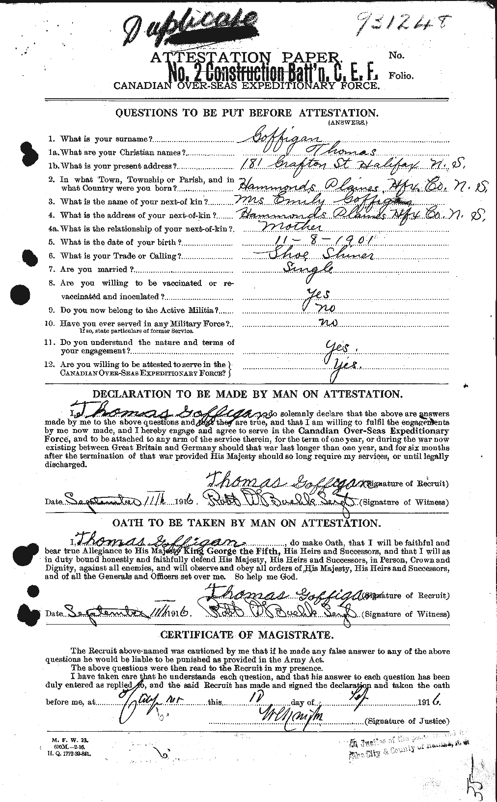 Personnel Records of the First World War - CEF 355636a