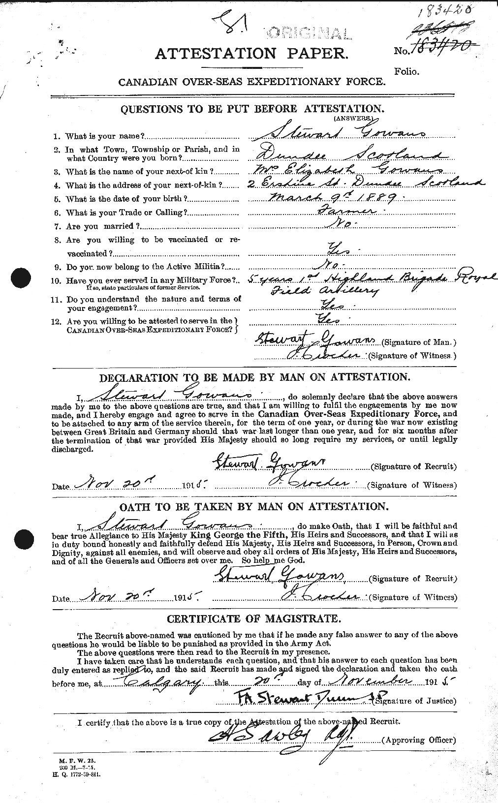 Personnel Records of the First World War - CEF 355896a
