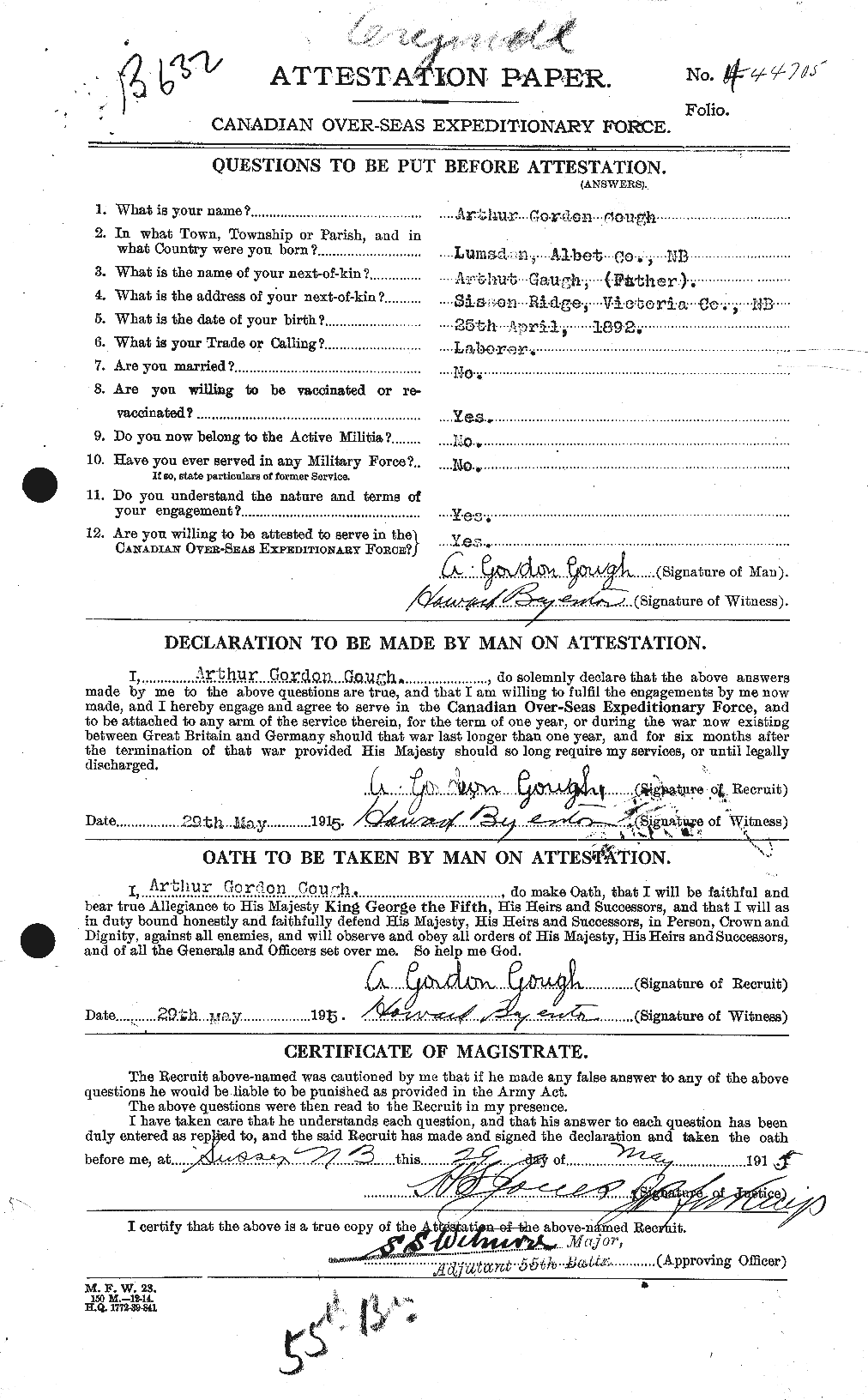 Personnel Records of the First World War - CEF 356370a