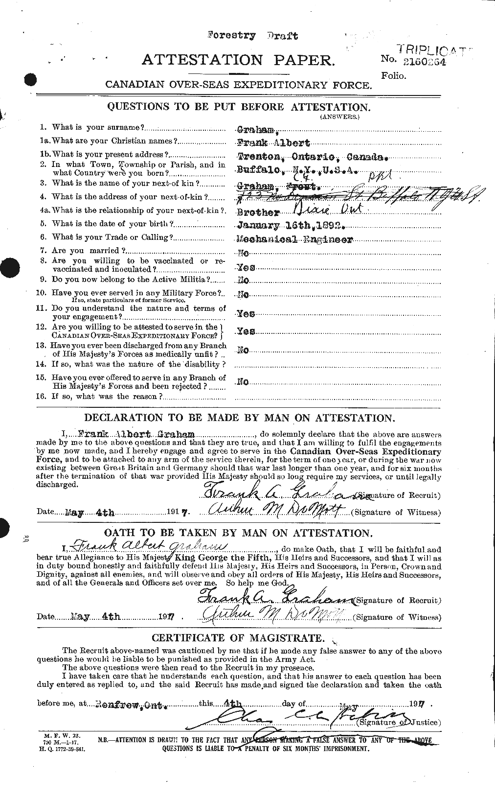 Personnel Records of the First World War - CEF 357588a