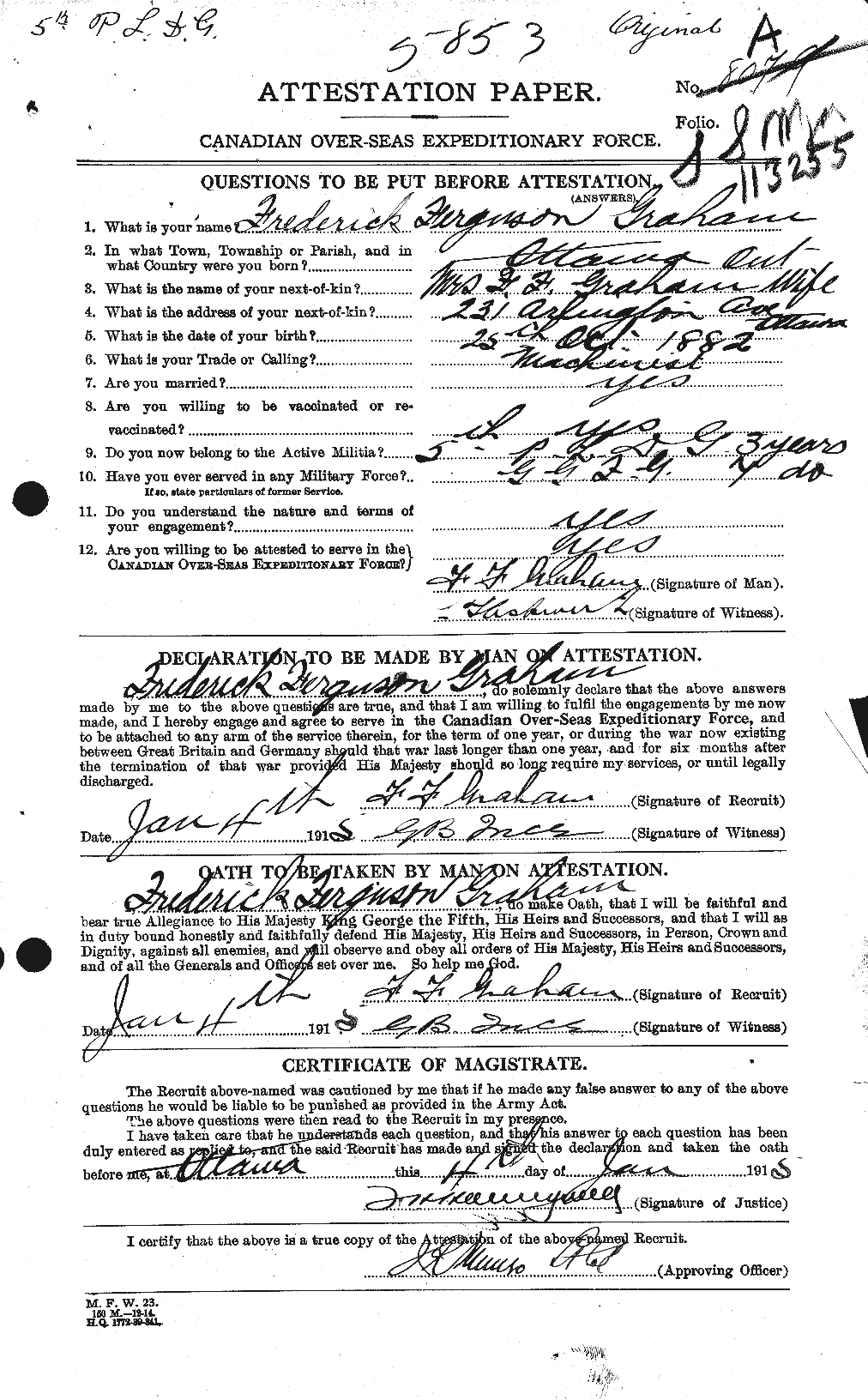 Personnel Records of the First World War - CEF 357610a