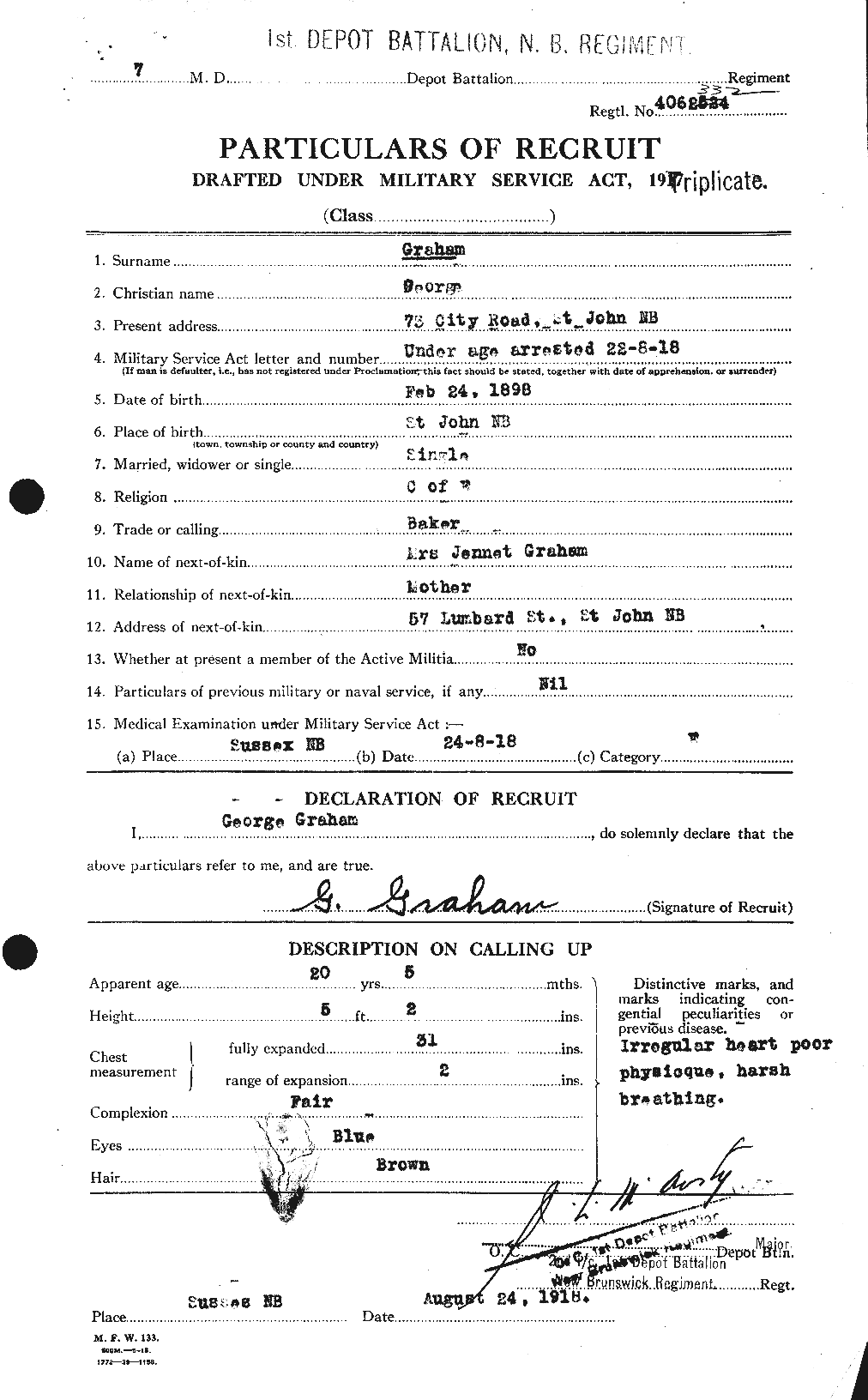 Personnel Records of the First World War - CEF 357626a